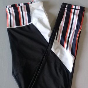 NEW! Black and red striped workout pant size L